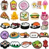 1/25PCS süße Snacks Serie Schuh Charms Dekoration, geröstete Huhn Donut Pin für Schuhe, Sandalen Clog Schnalle Zubehör