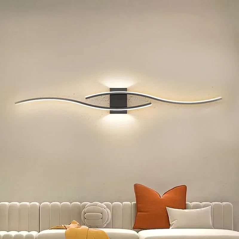DAMIASMIL LED Moderne Wandleuchte Schlafzimmer für Wohnzimmer Hintergrund Nachttisch Schwarz Weiß Gold Wandleuchte Dekor Beleuchtungskörper