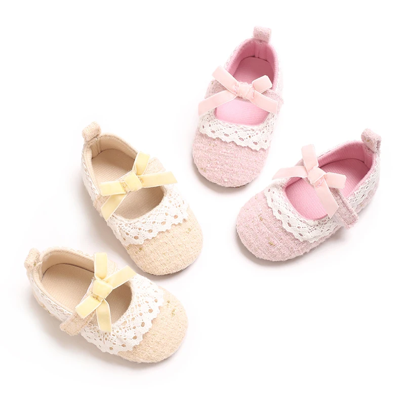 0-18Months Süße Neugeborene Mode Einfarbig Casual Schuhe Weiße Spitze Prinzessin Schuhe Weichen sohlen Turnschuhe Wanderschuhe