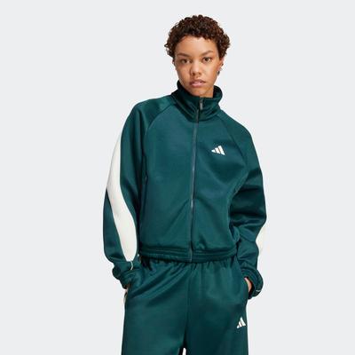 Outdoorjacke ADIDAS SPORTSWEAR "W STADIUM TT", Damen, Gr. M, aurora ivy, sanftes weiß, Obermaterial: 67% Polyester, 33% Baumwolle, sportlich, Jacken Image