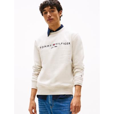 Sweatshirt TOMMY HILFIGER "TOMMY LOGO SWEATSHIRT", Herren, Gr. XXL, beige (heatherot oatmilk), Sweatware, Obermaterial: 70% Baumwolle, 30% Polyester, casual, normal hüftbedeckend, Rundhals, Langarm eingesetzt Rippbündchen, Sweatshirts, mit... Image
