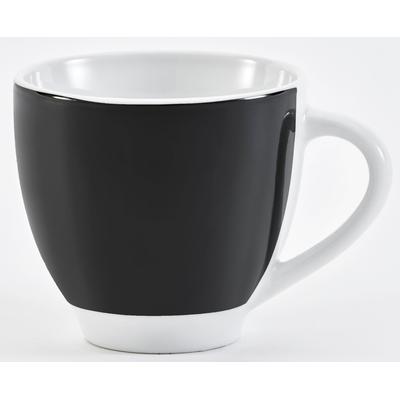 Tasse VAN WELL "Vario", schwarz-weiß (schwarz, weiß), B:24,5cm H:9,5cm, Porzellan, Trinkgefäße, spülmaschinen- und mikrowellengeeignet, 6-teilig Image