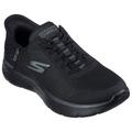 Slip-On Sneaker SKECHERS "GO WALK FLEX-GRAND ENTRY", Damen, Gr. 35, schwarz (schwarz, uni), Textil, unifarben, sportlich, Schuhe, Slipper mit Slip-ins zum Schlupfen, Topseller