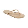 Sandale ROXY "Viva Iv", Gr. 7(37), gold (metallic gold), Obermaterial: 98% Synthetik / 2% Metall, Futter: 100% Synthetik, Laufsohle: 100% geschäumtes Gummi, Schuhe