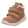 Lauflernschuh SUPERFIT "BREEZE WMS: mittel", Kinder, Gr. 27, braun (hellbraun), Nubukleder, unifarben, Schuhe, Barfußschuh mit zwei Klettverschlüssen, Größenschablone zum Download