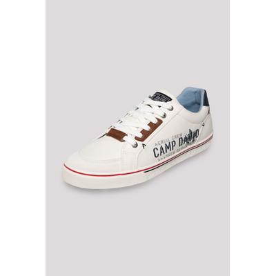 Sneaker CAMP DAVID, Herren, Gr. 45, weiß, Textil, Synthetik, Leder, bedruckt, casual, Schuhe, mit Label-Print Image