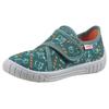 Hausschuh SUPERFIT "BILL WMS: Mittel", Kinder, Gr. 31, bunt (olivgrün, orange), Baumwolle, casual, Schuhe, Klettschuh mit Klettverschluss, Größenschablone zum Download