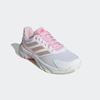 Tennisschuh ADIDAS PERFORMANCE "COURTJAM CONTROL 3", Gr. 40,5, bunt (cloud weiß, silber metallic, lucid pink), Textil, Synthetik, sportlich, Schuhe, geeignet für Hartplatz und Sandplatz