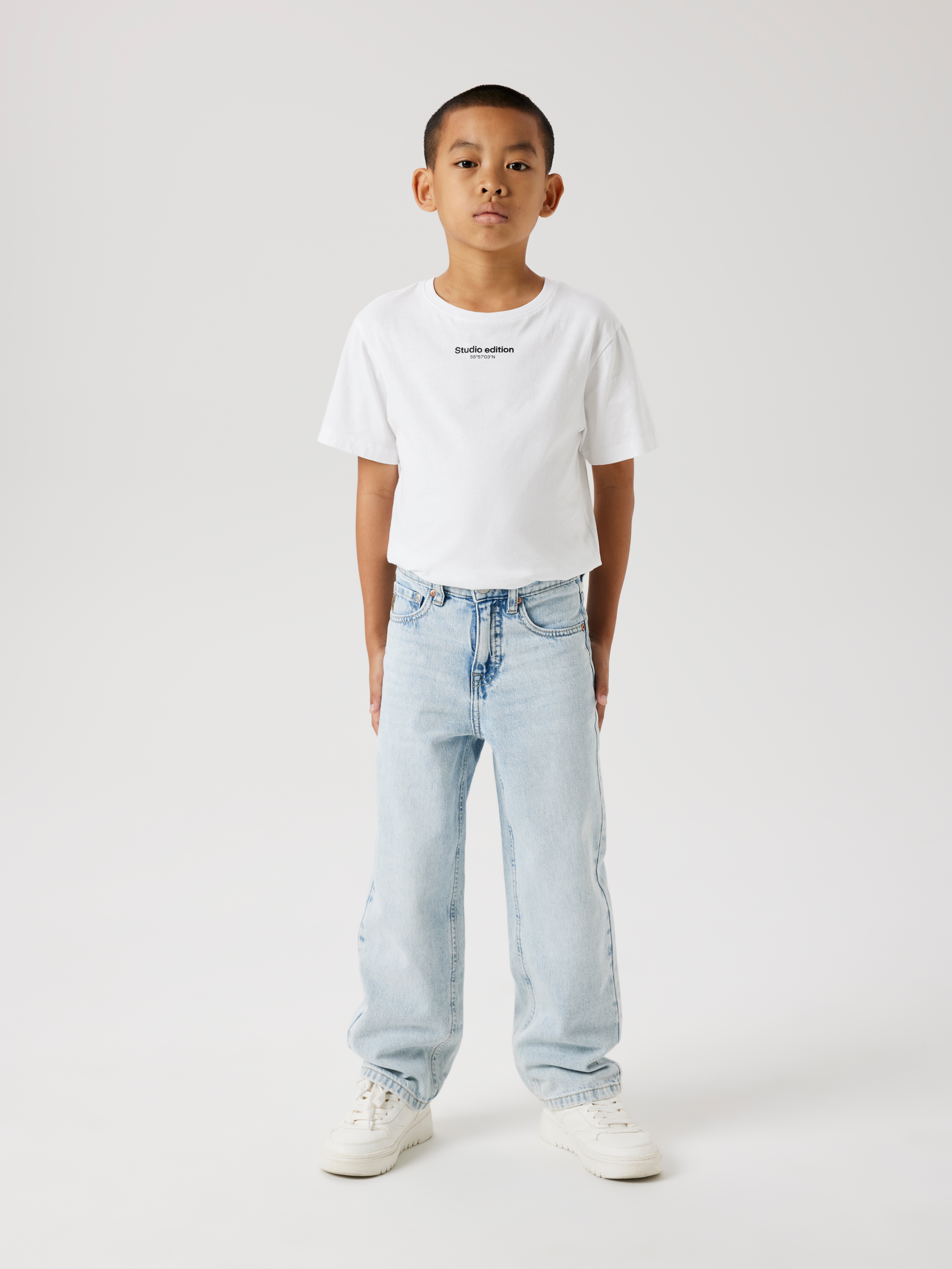 Straight-Jeans NAME IT "NKMRYAN – Jeans mit geradem Bein, strapazierfähig", Jungen, Gr. 146, N-Gr, blau (light blau denim), Denim/Jeans, Obermaterial: 100% Baumwolle, unifarben, straight fit lang, Jeans Straight-Jeans, unifarben, casual, straight...