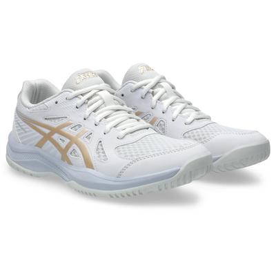 Hallenschuh ASICS "UPCOURT 6", Gr. 38, weiß, champagne, Synthetik, sportlich, Schuhe, für Hallensport Image