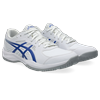 Tennisschuh ASICS "COURT SLIDE 4", Gr. 49, weiß, schwarz cobalt, Synthetik, sportlich, Schuhe, Multicourt-Schuhe