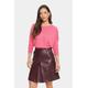 Rundhalspullover SAINT TROPEZ "A2561, MilaSZ R-Neck", Damen, Gr. L (40), fruit dove melange, Feinstrick, Obermaterial: 80% Viskose, 20% Polyacryl, meliert, modisch, normal, Rundhals, 3/4-Ärmel, Pullover