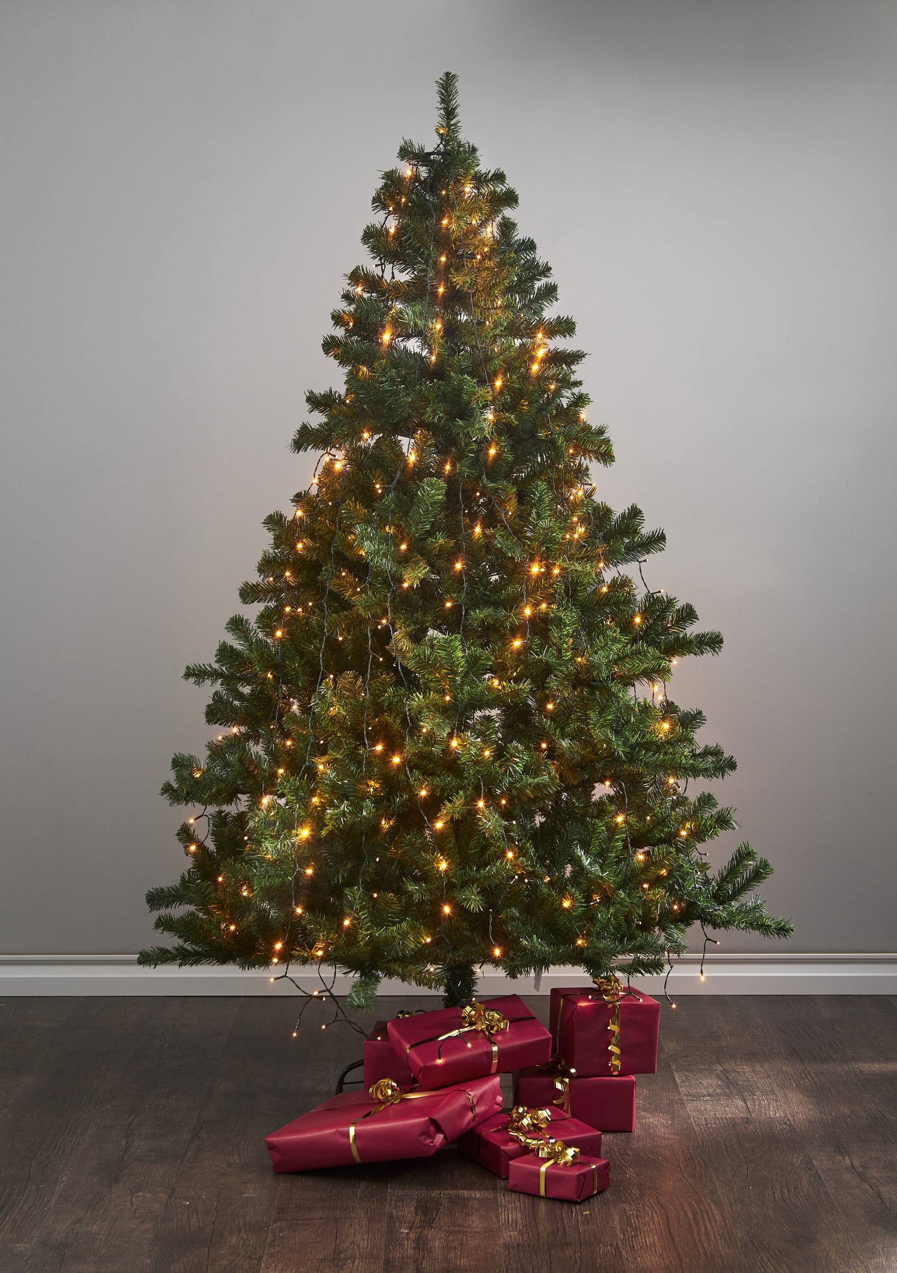 EGLO LED-Lichterkette "GOLDEN WARM WHITE - Weihnachtsdeko - Beleuchtung - Winterdeko", grün (grün, transparent), Flammen 360 Stk., Kabellänge 5m x Gesamtlänge 7m, Lichterketten, Beleuchtung für innen und außen, extra-warmweiß, Lichternetz, 2 m Image