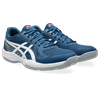 Hallenschuh ASICS "UPCOURT 6", Gr. 45, mako blau, weiß, Synthetik, sportlich, Schuhe, für Hallensport