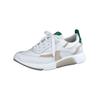 Sneaker PAUL GREEN "Paul Green Sneaker Leder/Textil", Damen, Gr. 38, braun (weiß, braun), Leder, Textil, casual, Schuhe