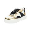 Sneaker BUFFALO "Buffalo Sneaker Lederimitat", Damen, Gr. 40, weiß (weiß, gold), Lederimitat, casual, Schuhe