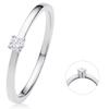 Diamantring ONE ELEMENT "0.1 ct Diamant Brillant Ring aus 585 Weißgold" Gr. 50, silber, Fingerringe, Damen, 50, 0,1 ct, Weißgold 585-Gold-Diamanten, Weißgold 585, Gold, Diamanten, für Damen – elegant, modern & vielseitig kombinierbar