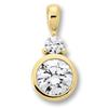 Ketten-Anhänger ONE ELEMENT "Zirkonia Anhänger aus 333 Gelbgold", gold, Schmuckanhänger, Damen, mit Zirkonia, Gelbgold 333-Gold, Gelbgold 333, Gold, für Damen – elegant, modern & vielseitig kombinierbar