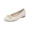 Ballerina REMONTE "Remonte Ballerinas Leder", Damen, Gr. 39, silber, Leder, casual, Schuhe
