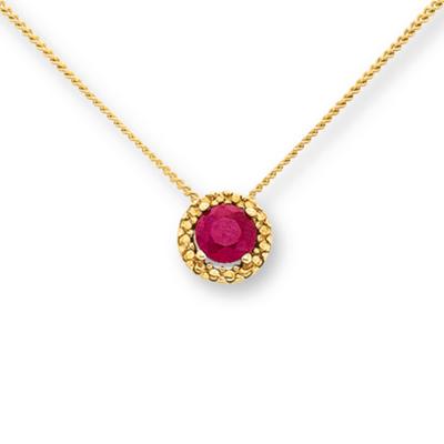 Goldkette ONE ELEMENT "Rubin Halskette aus 333 Gelbgold 45 cm Ø 6,2 mm", gold, Halsketten, Damen, Gelbgold 333-Gold, Gelbgold 333, Gold, edles Design – modisch & dezent zugleich Image