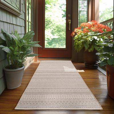 Outdoorteppich AYYILDIZ TEPPICHE "DESERT 1303", beige, B:80cm H:5mm L:250cm, Polypropylen, Teppiche, Läufer, In und Outdor, Wohnzimmer, Aussenbereich Image
