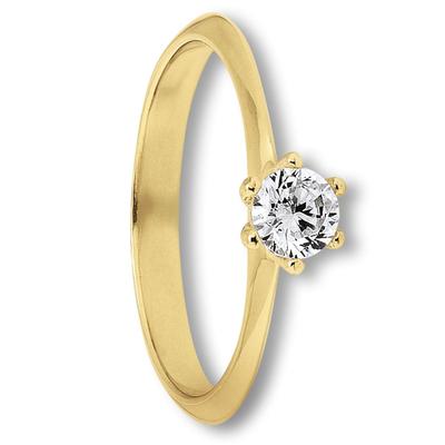 Goldring ONE ELEMENT "Zirkonia Ring aus 333 Gelbgold Zirkonia Ring aus 333 Gelbgold" Gr. 54, gold, Fingerringe, Damen, 54,mit Zirkonia, Gelbgold 333-Gold, Gelbgold 333, Gold, ein ausdrucksstarkes Schmuckstück für jeden Anlass Image