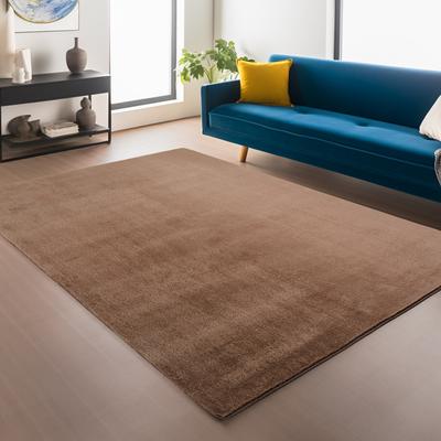 Teppich AYYILDIZ TEPPICHE "JOY 1400", braun (mokka), B:240cm H:11mm L:340cm, Polyester, Teppiche, auch Läufer, uni Kurzflor, Wohnzimmer, Kinderzimmer Image
