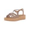 Keilsandalette GABOR "Gabor Sandalen Lederimitat", Damen, Gr. 39, gold, Lederimitat, casual, Schuhe