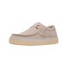 Schnürschuh CLARKS "Clarks Slipper Veloursleder", Herren, Gr. 43, grau (hellgrau), Veloursleder, casual, Schuhe