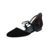 Ballerina PAUL GREEN "Paul Green Ballerinas Veloursleder", Damen, Gr. 37, schwarz, Veloursleder, casual, Schuhe