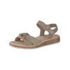 Riemchensandale PAUL GREEN "Paul Green Sandalen Veloursleder", Damen, Gr. 37, beige (champagne), Veloursleder, casual, Schuhe