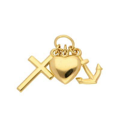 Ketten-Anhänger ADELIA´S "333 Gold Anhänger Glaube-Liebe-Hoffnung", gold, Schmuckanhänger, Damen, Gold, Goldschmuck für Damen Image