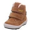 Winterboots SUPERFIT "GROOVY 2.0 WMS: Mittel", Kinder, Gr. 26, braun (hellbraun), Veloursleder, Polyester, casual, Schuhe, Snowboots mit GORE-TEX, Größenschablone zum Download