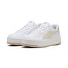 Sneaker PUMA "Court Lally Skye Aqua Metallics Sneakers Damen", Gr. 40.5, weiß alpine snow light sand beige, Obermaterial: Synthetik, Textil; Futter: Textil; Innensohle: Textil; Laufsohle: Gummi, Schuhe