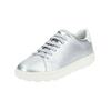 Sneaker GEOX "Geox Sneaker Lederimitat", Damen, Gr. 39, weiß (silber, weiß), Lederimitat, casual, Schuhe