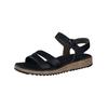 Riemchensandale PAUL GREEN "Paul Green Sandalen Glattleder", Damen, Gr. 40, schwarz, Glattleder, casual, Schuhe