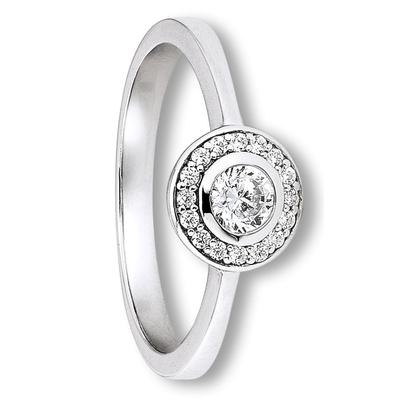 Silberring ONE ELEMENT "Zirkonia Ring aus 925 Silber Zirkonia Ring aus 925 Silber" Gr. 60, silber, Fingerringe, Damen, 60,mit Zirkonia, Silber 925 (Sterlingsilber), edles Design – modisch & dezent zugleich Image