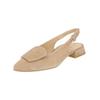 Riemchensandale PAUL GREEN "Paul Green Sandalen Veloursleder", Damen, Gr. 38,5, braun (hellbraun), Veloursleder, casual, Schuhe