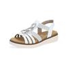 Riemchensandale REMONTE "Remonte Sandalen Lederimitat", Damen, Gr. 39, weiß (weiß, silber), Lederimitat, casual, Schuhe