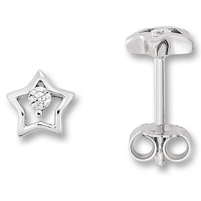 Paar Ohrhänger ONE ELEMENT "Zirkonia Stern Ohrringe Ohrstecker aus 925 Silber", silber, Ohrringe, Damen, Kinder, Silber 925 (Sterlingsilber), perfekt als Geschenk zum Jahrestag oder Geburtstag Image
