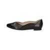 Ballerina CAPRICE "Caprice Ballerinas Leder", Damen, Gr. 37, schwarz, Leder, casual, Schuhe