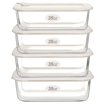 Glass Food Storage Containers with Glass Lids