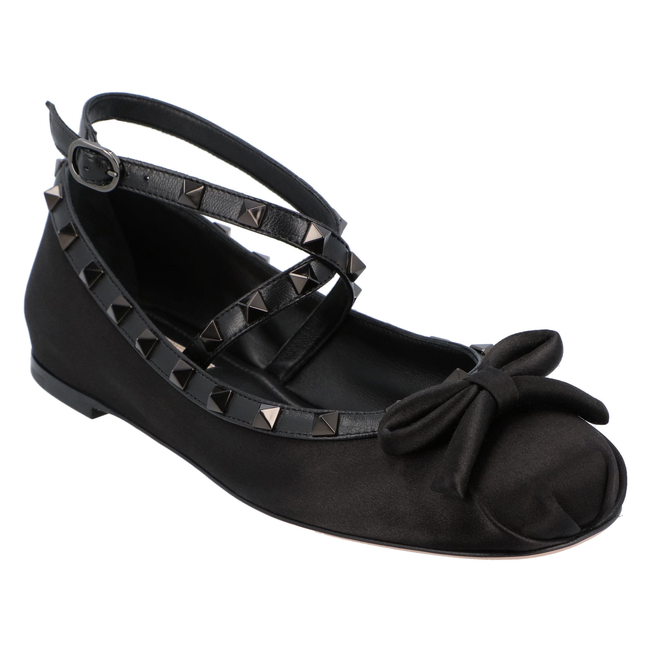 Valentino Rockstud Ballerinas Schwarz
