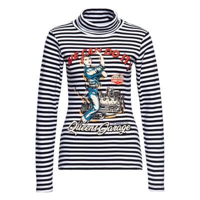 Queen Kerosin Damen Rollkragen Langarmshirt We can do it schwarz Image