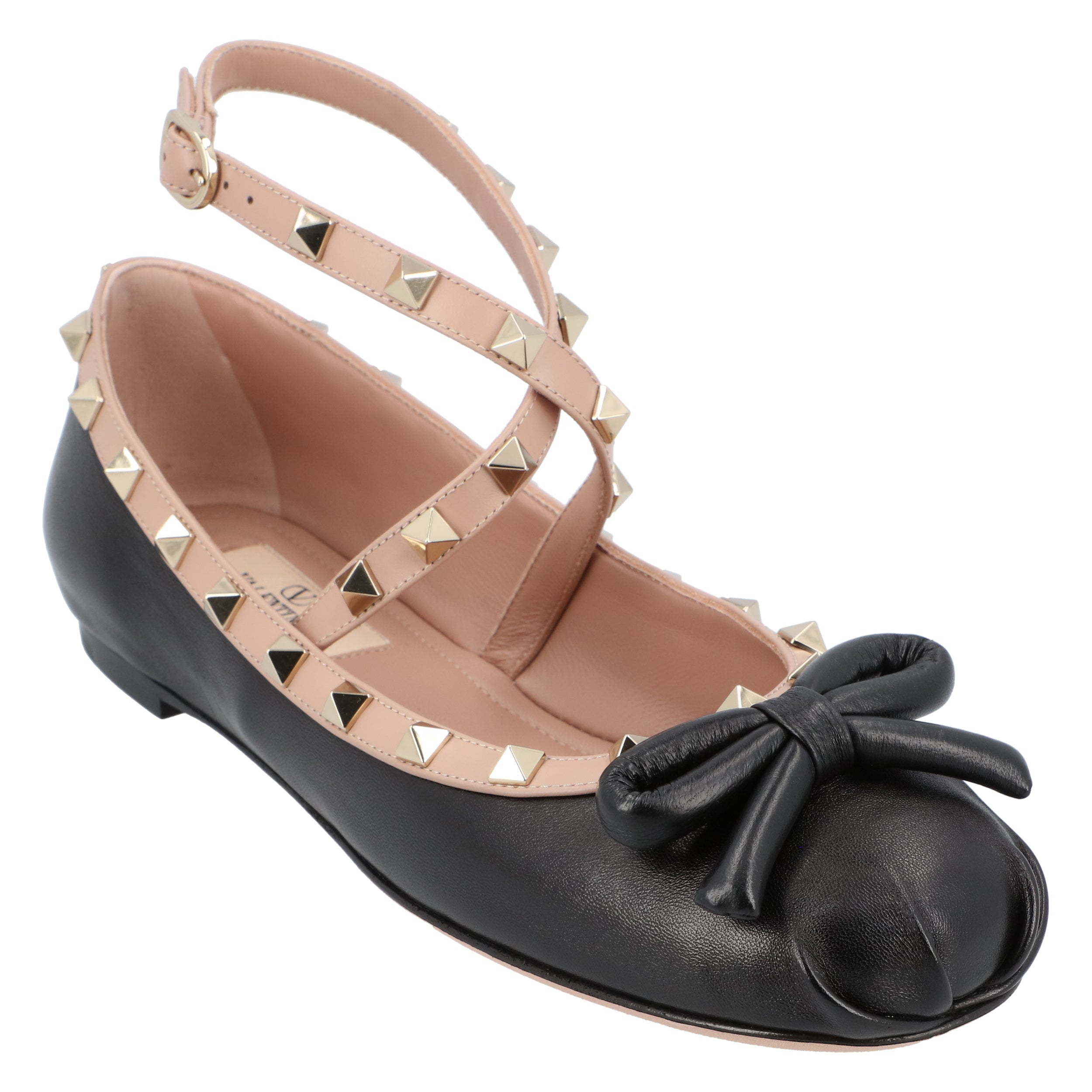 Valentino Rockstud Ballerinas Schwarz