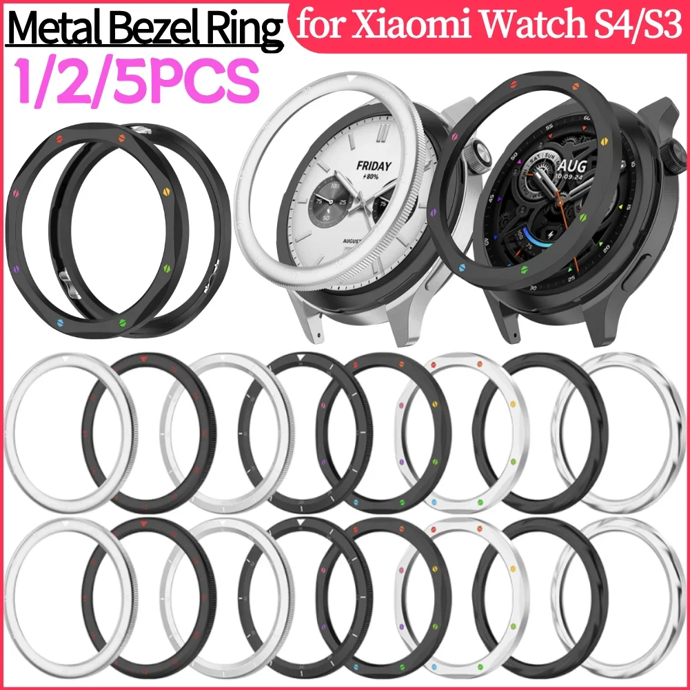 Metall Lünette Ersatz Fall Abdeckung Ring Gehärtetem Film Metall Uhr Lünette für Xiaomi Uhr S4/S3 für Xiaomi Uhr S4 ESIM/S3 ESIM Image