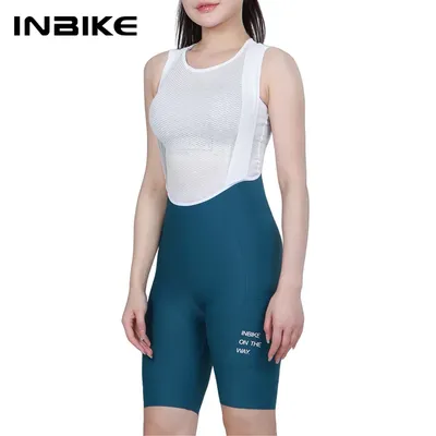 INBIKE Pro Cycling Bib Shorts Women Padded Bike Shorts Biking Pants for Bicycle Pants Breathable Quick-Dry MTB Cycling Clothing