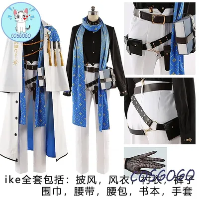 Vtuber Luxiem Nijisanji Ike Eveland Spiel Anzug Hübsche Uniform Cosplay Kostüm Halloween Party Rolle Image