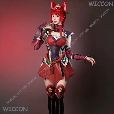                       Spiel League Of Legends Foxfire Ahri Cosplay Kostüm Full Image