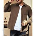 Per uomo Giacca Leggera Giacca in Velluto a Coste Giacca Casual Vacanza Quotidiano Resistente all'usura Tasca Primavera Autunno Semplice Moda Classico Bavero Regolare Nero Blu marino Cammello Marrone